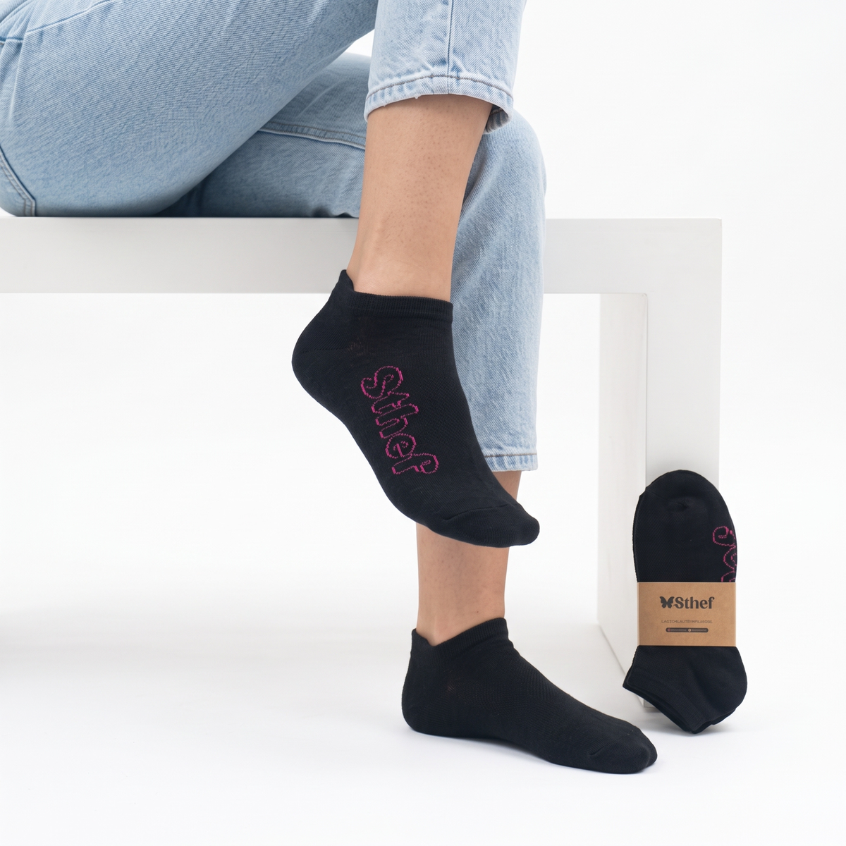 MEDIAS PACK DE 03 UNDS STHEF NEGRO 8368