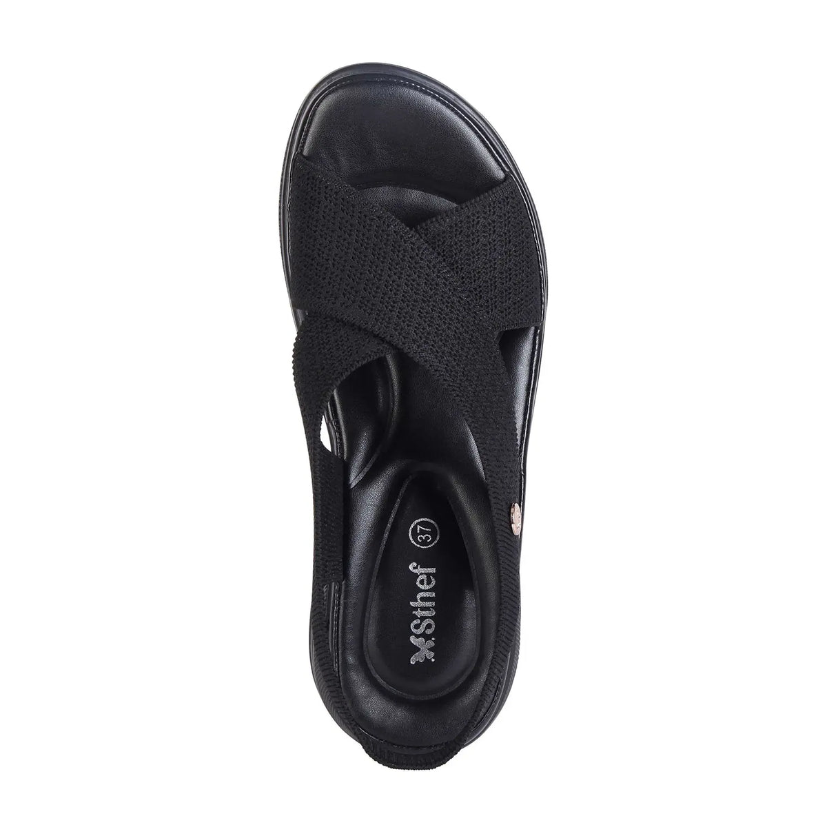 SANDALIA MUJER STHEF CASUAL NEGRO 7988