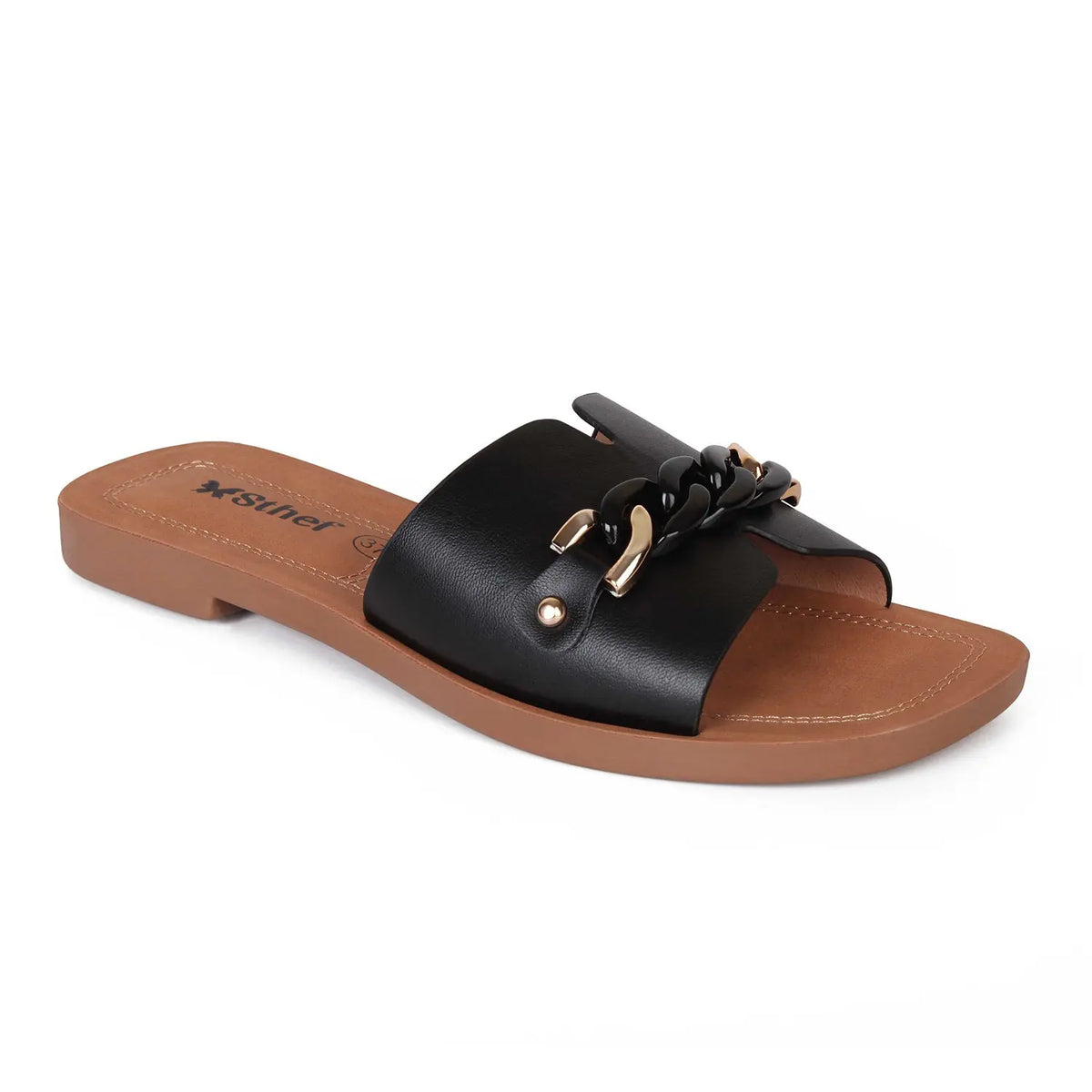SANDALIA MUJER STHEF CASUAL NEGRO 7996