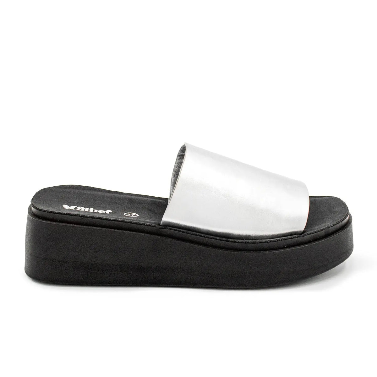 SANDALIA MUJER STHEF CASUAL PLATA 7983