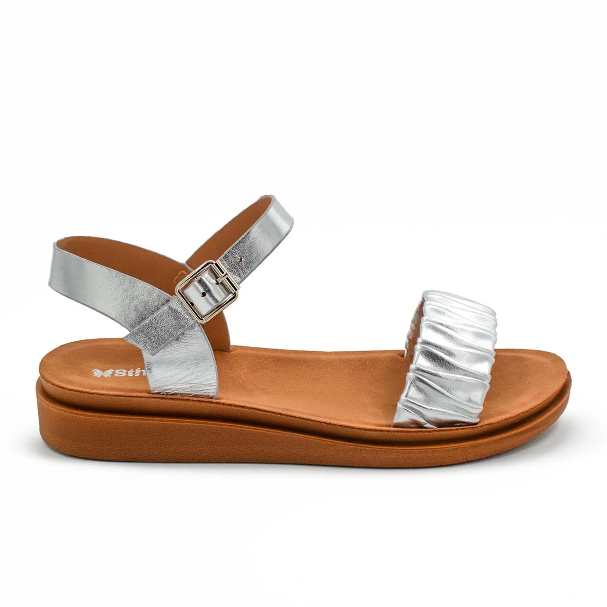 SANDALIA MUJER STHEF CASUAL PLATA 8010