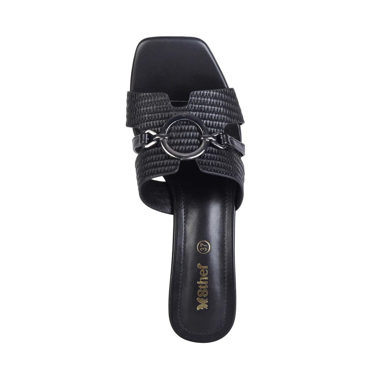 SANDALIA MUJER STHEF VESTIR NEGRO 8045