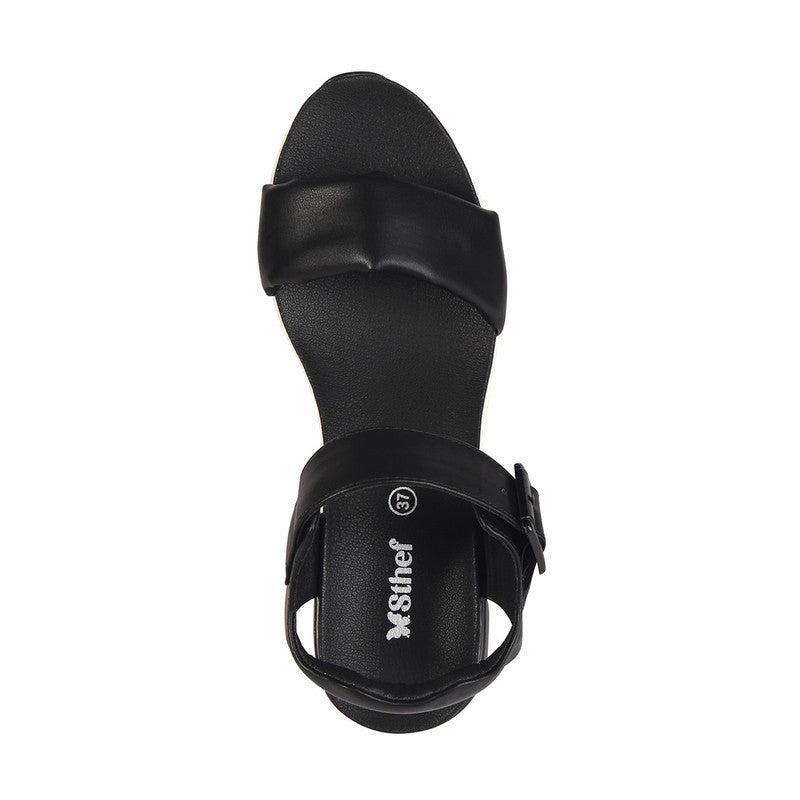 SANDALIA MUJER STHEF CASUAL NEGRO 7838