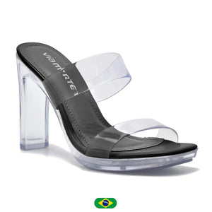 Sandalias para Mujer 22-15902 TRANSPARENTE/PRETO Via Marte