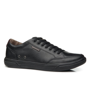ZAPATILLA HOMBRE PEGADA CUERO PRETO 110403-06