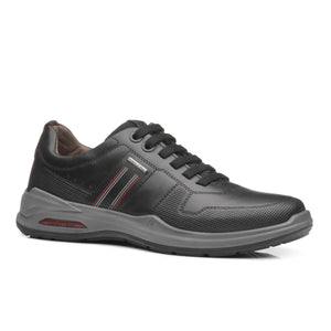ZAPATILLA HOMBRE PEGADA CUERO PRETO BORDO 110501-03