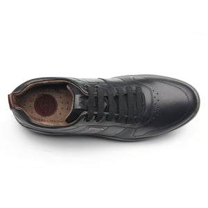 ZAPATILLA HOMBRE PEGADA CUERO PRETO BORDO 110501-03