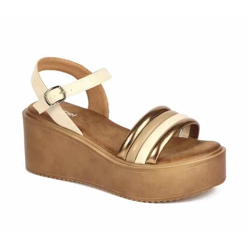 SANDALIA MUJER STHEF CASUAL BEIGE 7781 Sthef