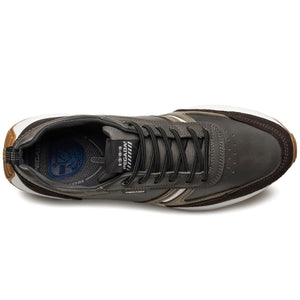 ZAPATILLA HOMBRE PEGADA CUERO CARBONO/CAFE/BRANCO 110751-07