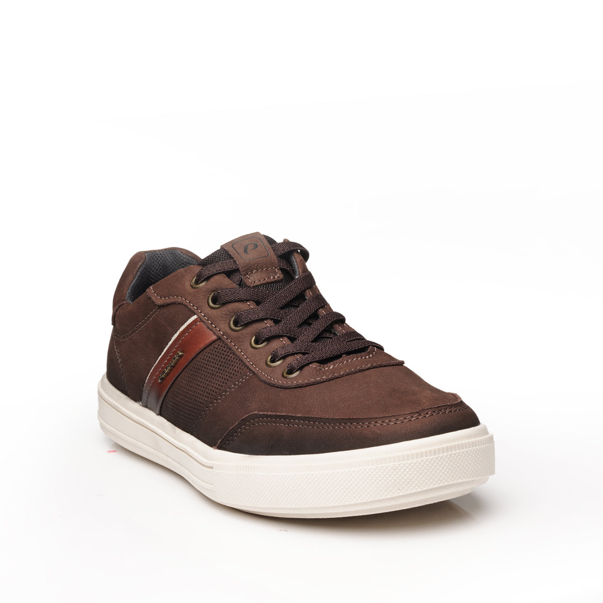 ZAPATILLA HOMBRE PEGADA CUERO CHOCOLATE 111502-08