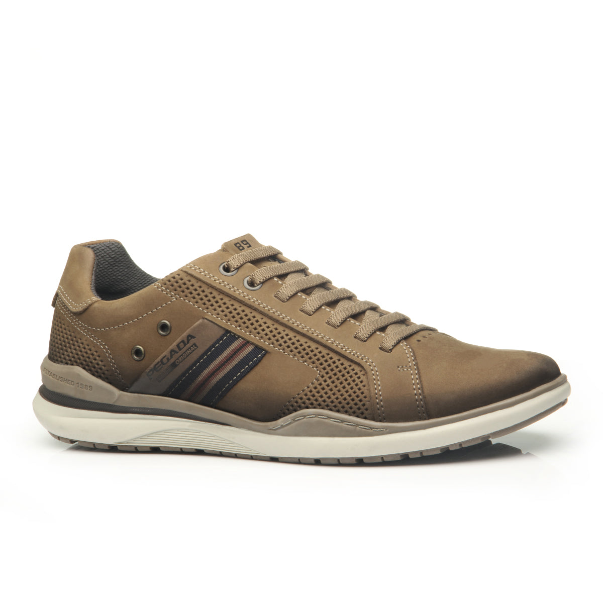 ZAPATILLA HOMBRE PEGADA CUERO MASCAVO 119104-06