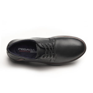 ZAPATO HOMBRE PEGADA CUERO PRETO/CONHAQUE 126603-02