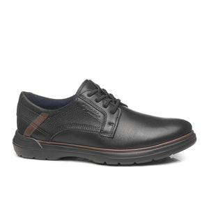ZAPATO HOMBRE PEGADA CUERO PRETO/CONHAQUE 126603-02