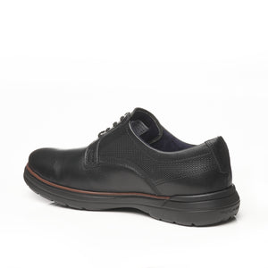 ZAPATO HOMBRE PEGADA CUERO PRETO/CONHAQUE 126603-02