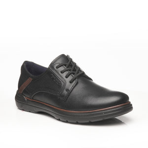 ZAPATO HOMBRE PEGADA CUERO PRETO/CONHAQUE 126603-02