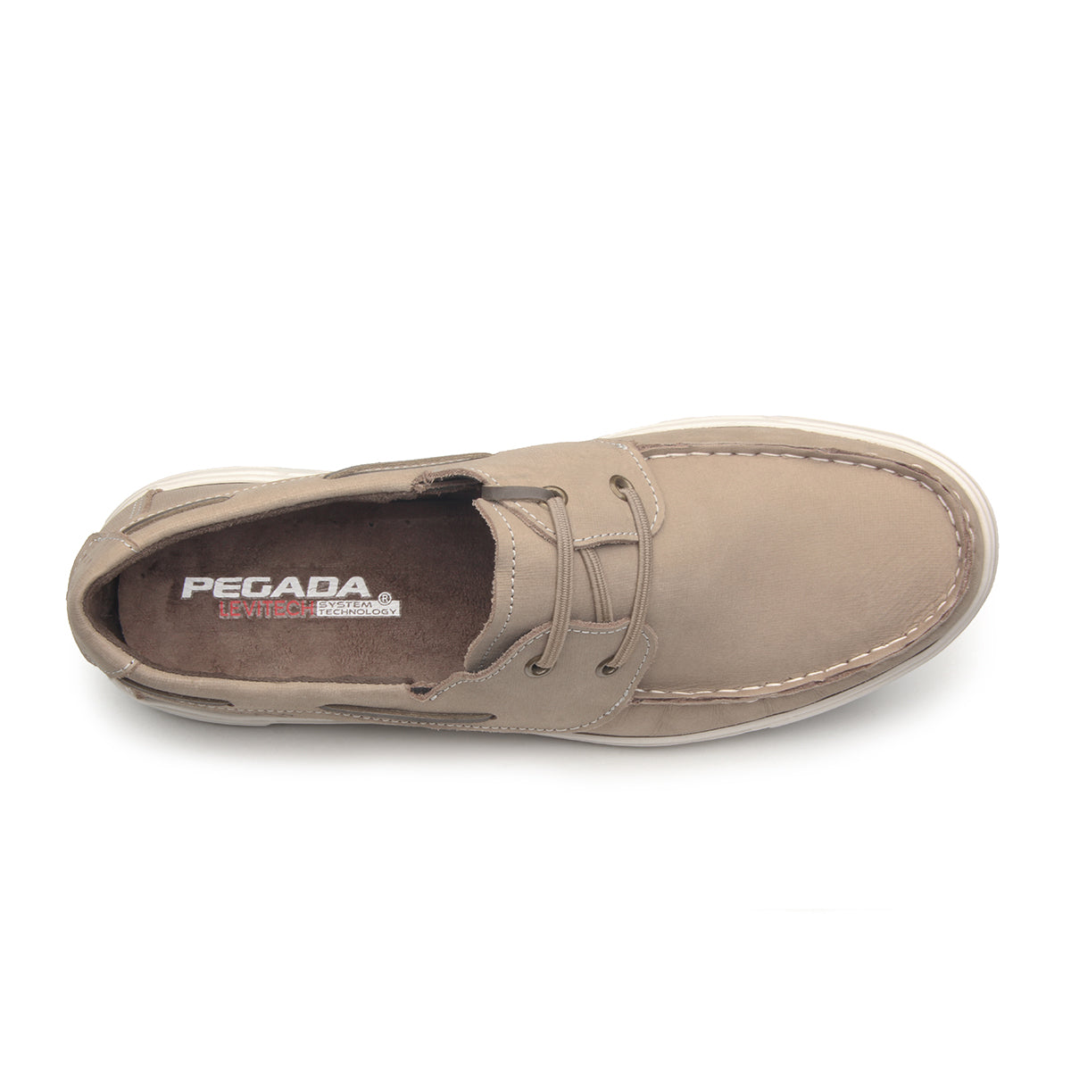 MOCASIN HOMBRE PEGADA CUERO AREIA CRAVO 141801-01
