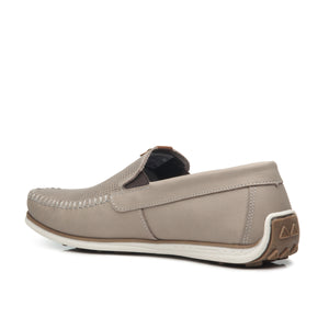 MOCASIN HOMBRE PEGADA CUERO AREIA/CONHAQUE 142002-06