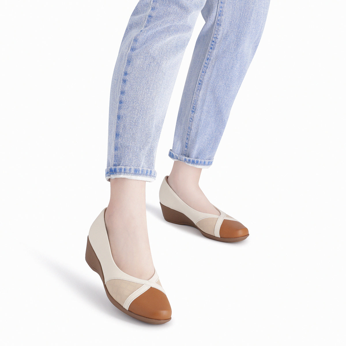 ZAPATO MUJER PICCADILLY CASUAL OFF WHITE/BRULE/MASCAVO 14324300000001