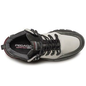 BOTIN HOMBRE PEGADA CUERO SILVER/CROMO 150506-07