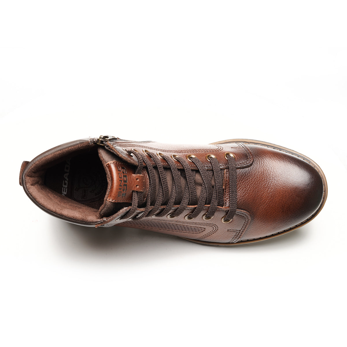 BOTIN HOMBRE PEGADA CUERO PINHAO/BROWN 180748-07