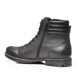 BOTIN HOMBRE PEGADA CUERO CROMO/PRETO 180748-09