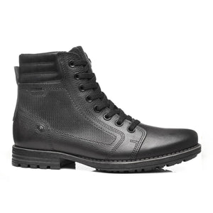 BOTIN HOMBRE PEGADA CUERO CROMO/PRETO 180748-09
