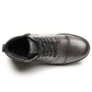 BOTIN HOMBRE PEGADA CUERO CROMO/PRETO 181313-07
