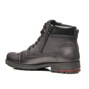 BOTIN HOMBRE PEGADA CUERO CROMO/PRETO 181313-07