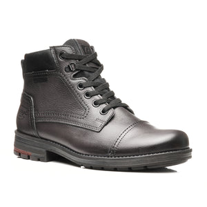 BOTIN HOMBRE PEGADA CUERO CROMO/PRETO 181313-07