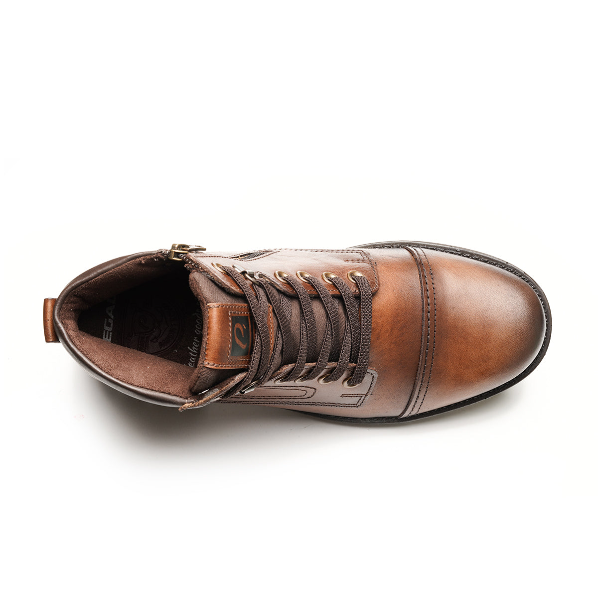 BOTIN HOMBRE PEGADA CUERO CASTANHO/BROWN 181313-10