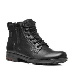 BOTIN HOMBRE PEGADA CUERO PRETO 181314-03