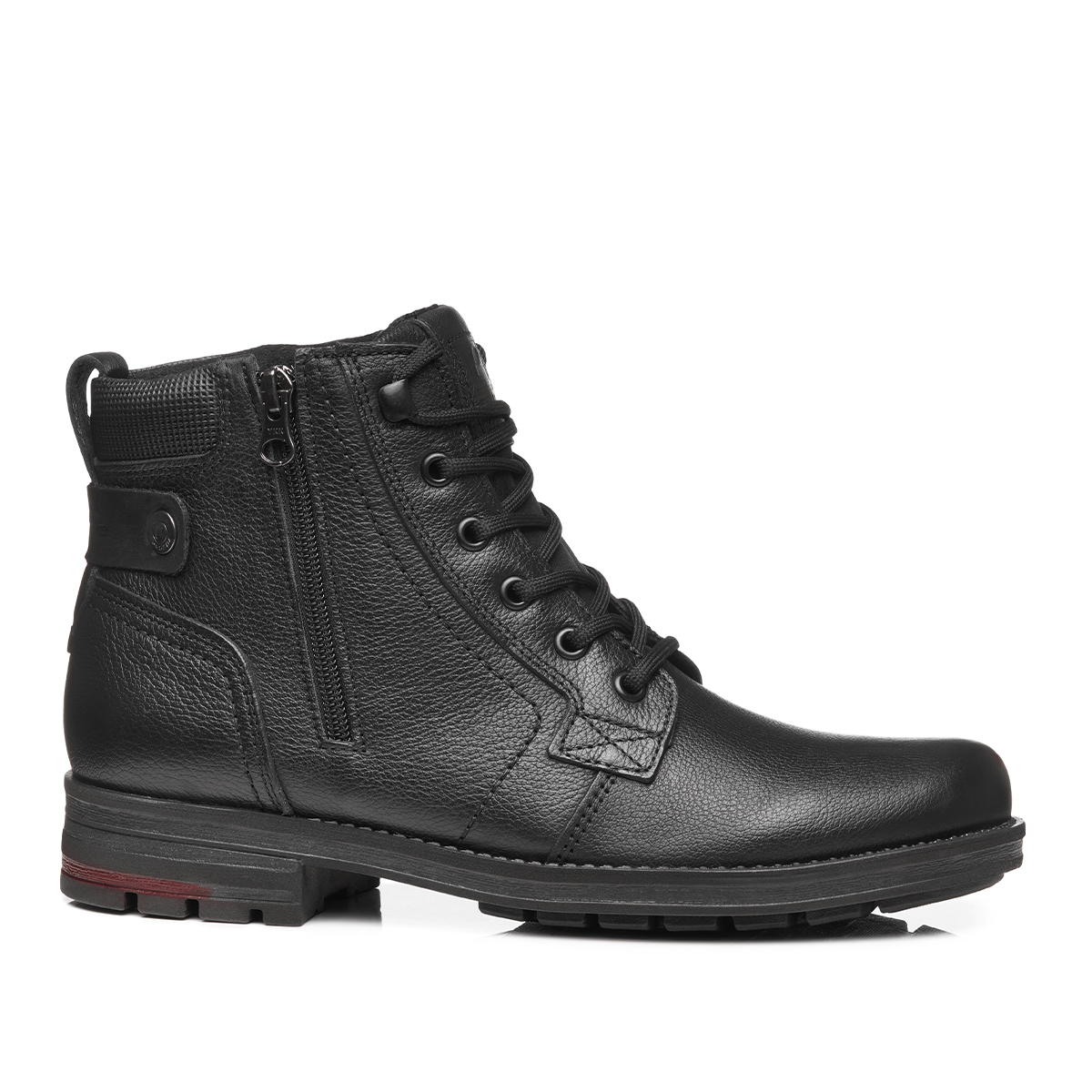 BOTIN HOMBRE PEGADA CUERO PRETO 181314-03