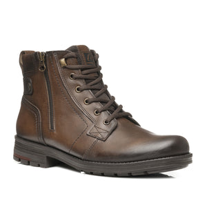 BOTIN HOMBRE PEGADA CUERO CASTANHO/BROWN 181314-06