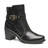 BOTIN MUJER PEGADA CUERO VESTIR PRETO 280401-03