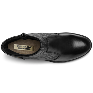 BOTIN MUJER PEGADA CUERO VESTIR PRETO 280402-05