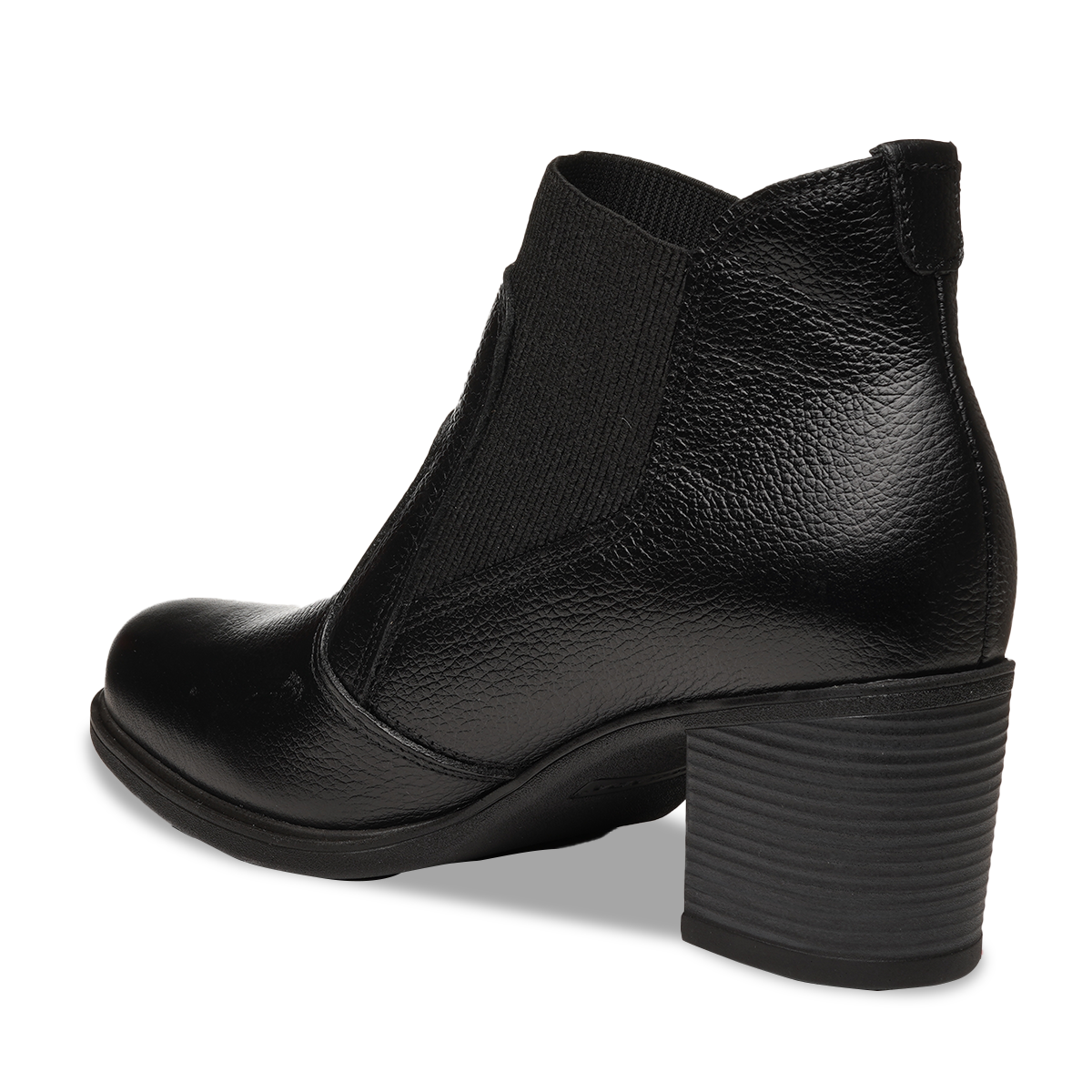 BOTIN MUJER PEGADA CUERO VESTIR PRETO 280403-04