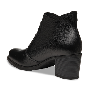 BOTIN MUJER PEGADA CUERO VESTIR PRETO 280403-04