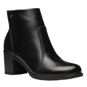 BOTIN MUJER PEGADA CUERO VESTIR PRETO 280406-03