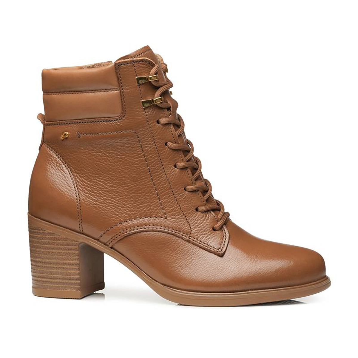 BOTIN MUJER PEGADA CUERO VESTIR PINHAO/CAMEL 280407-01