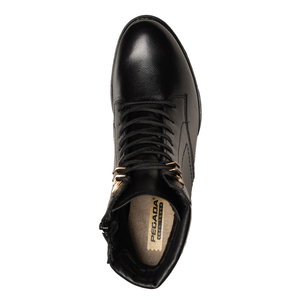 BOTIN MUJER PEGADA CUERO VESTIR PRETO 280407-03