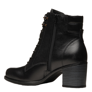 BOTIN MUJER PEGADA CUERO VESTIR PRETO 280407-03