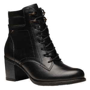 BOTIN MUJER PEGADA CUERO VESTIR PRETO 280407-03