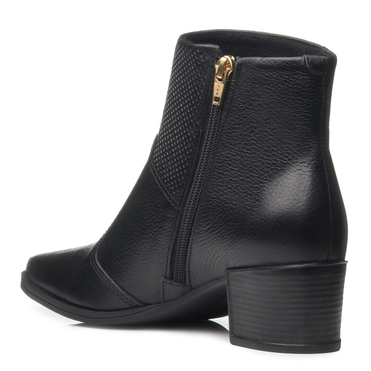 BOTIN MUJER PEGADA CUERO VESTIR PRETO 280502-05