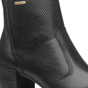 BOTIN MUJER PEGADA CUERO VESTIR PRETO 280502-05