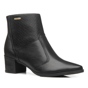 BOTIN MUJER PEGADA CUERO VESTIR PRETO 280502-05