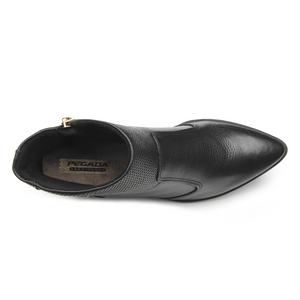 BOTIN MUJER PEGADA CUERO VESTIR PRETO 280502-05