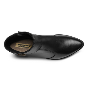 BOTIN MUJER PEGADA CUERO VESTIR PRETO 280512-05