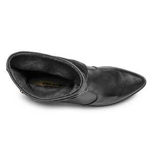 BOTIN MUJER PEGADA CUERO VESTIR PRETO 280901-02