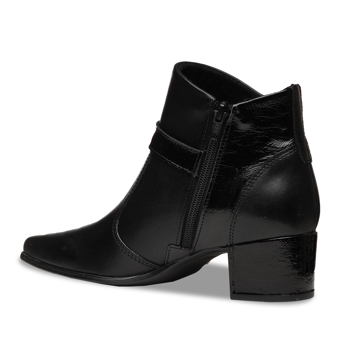 BOTIN MUJER PEGADA CUERO VESTIR PRETO 280902-04