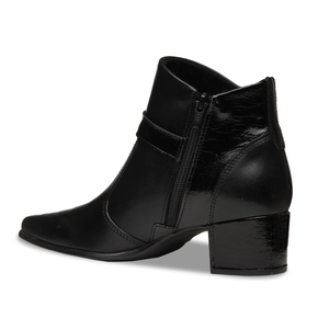 BOTIN MUJER PEGADA CUERO VESTIR PRETO 280902-04